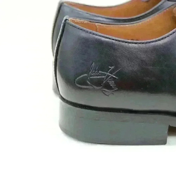 John Fluevog Twin Turbines 104 Prince St Men's Black Leather Oxford Shoe Sz M7.5 - Picture 8 of 12